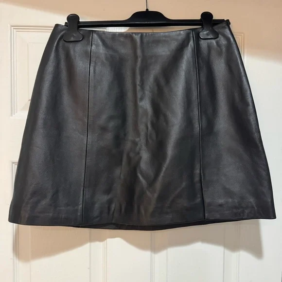 Black Leather Mini Skirt - Picture 1 of 1